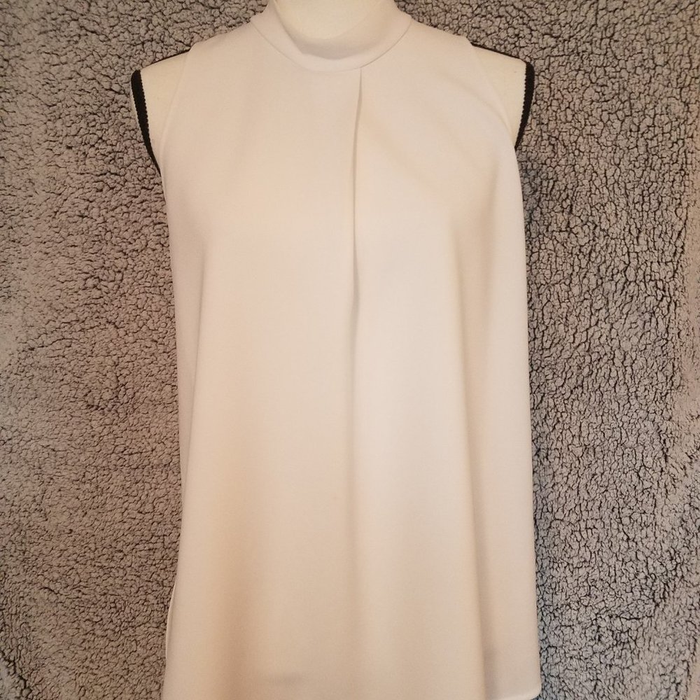 Theory White High-Neck Sleeveless Top - Picture 2 of 7